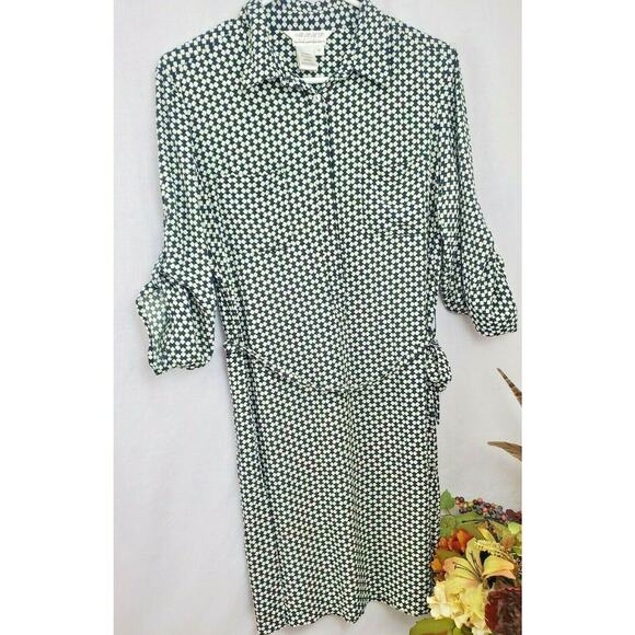 MSSP Max Studio Specialty Products Dress Medium M Professional Black White Belt - Picture 2 of 6